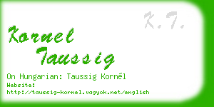 kornel taussig business card